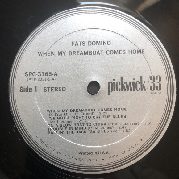Fats Domino Blueberry Hill Vinyl Lp - Picture 4 of 6